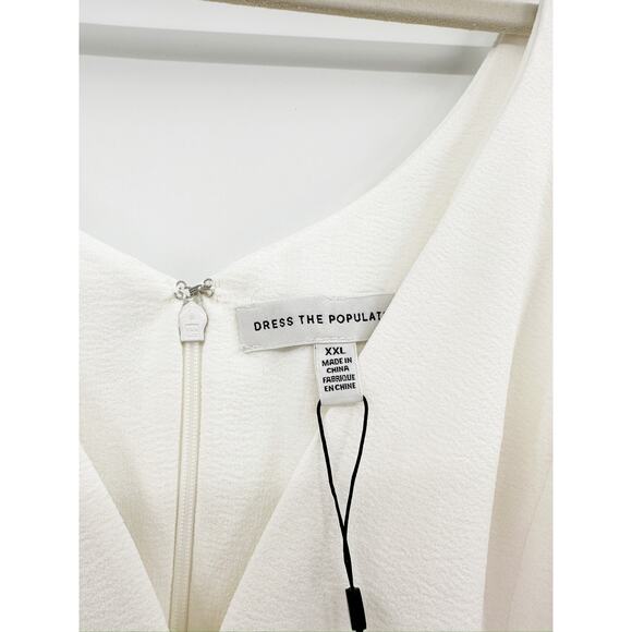 Dress the Population Iris Slit Crepe Sleeveless V-Neck Gown Size XXL NWD - Picture 6 of 7